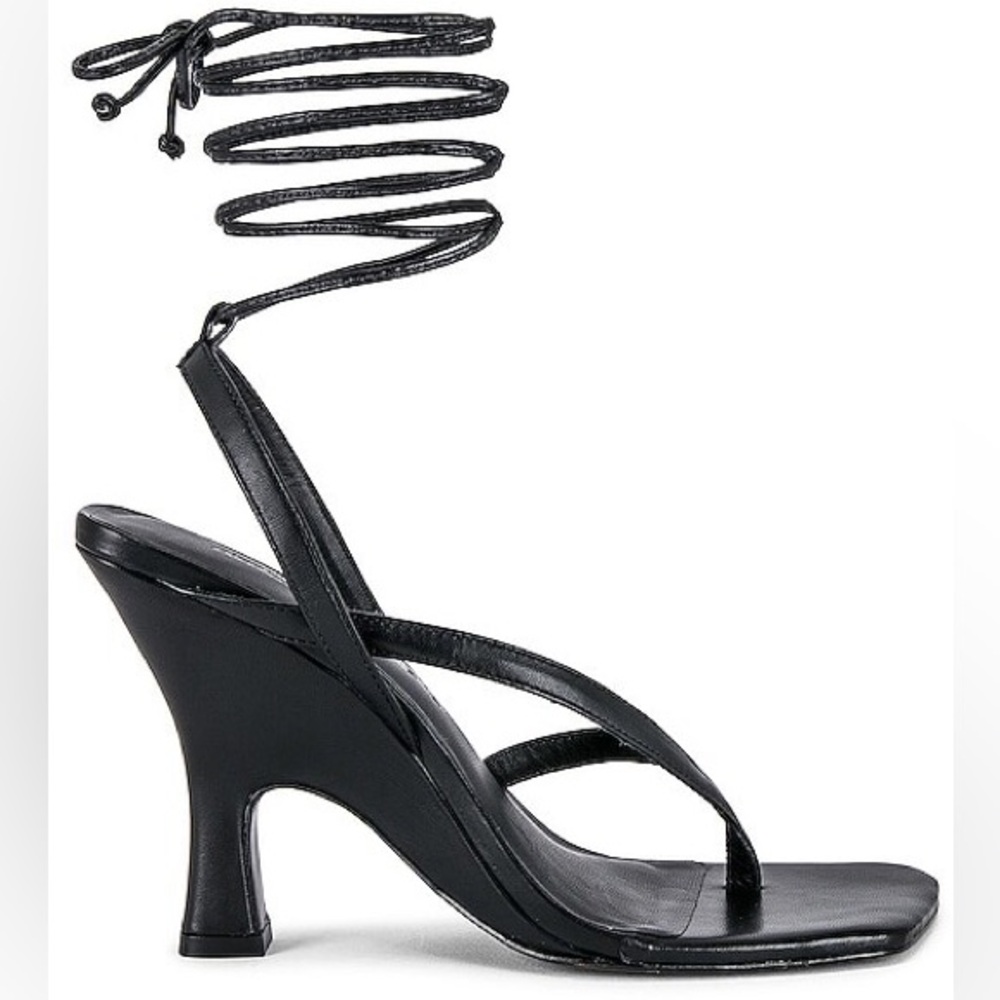 Ammonde Atelier Black lace up black sandals